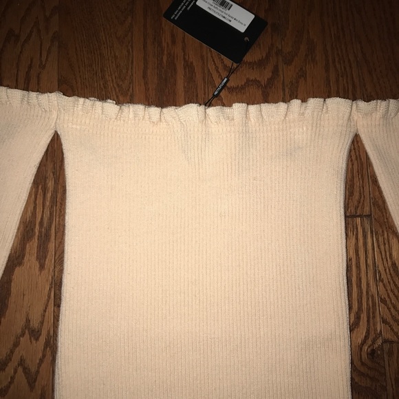 Cream Knit Mini Dress - Picture 6 of 8